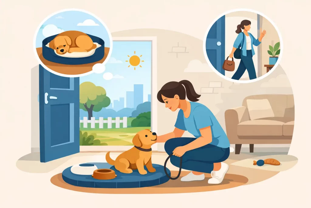 Are Puppy Home Visits Daytime Care Enough?