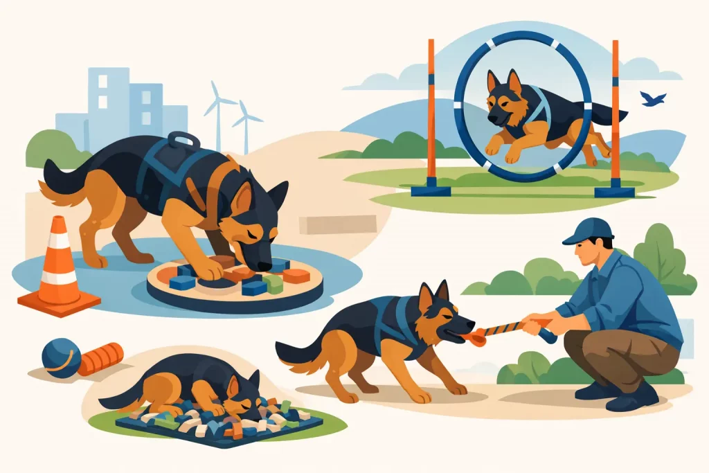 Dog Enrichment Activities for Working Dogs