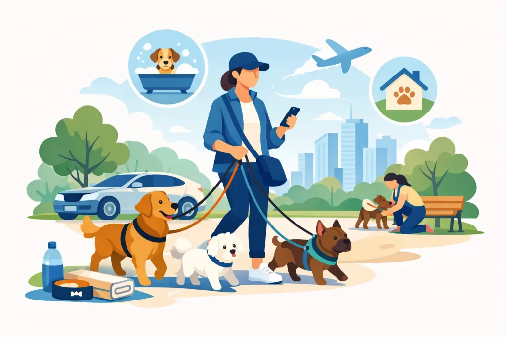What a Premium Dog Walking Service Offers