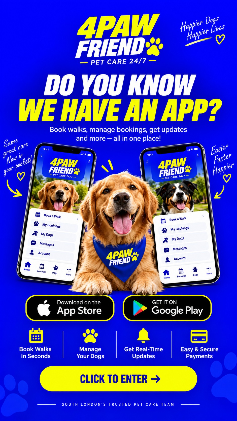Do you know we have an app? 4 Paw Friend